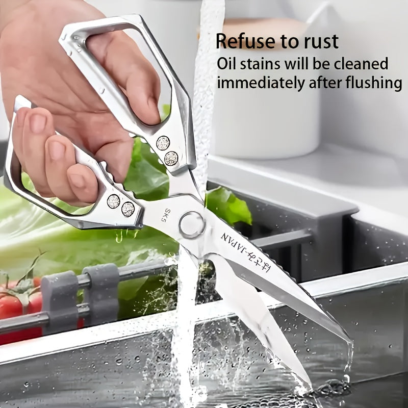 Voryn - Ergonomisk Kökssax i Rostfritt Stål för Kött och Örter