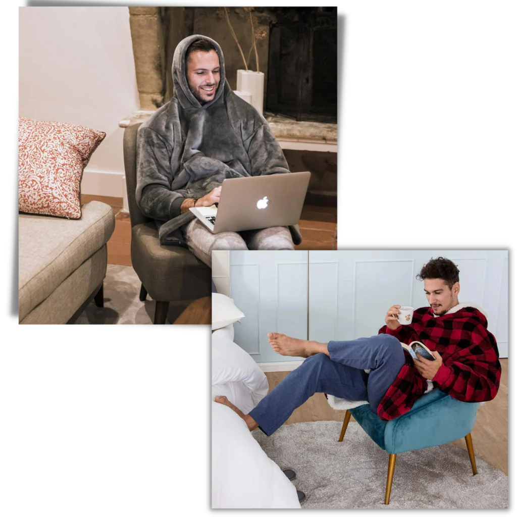 CozyHome - Oversized Fleece Hoodie Blanket