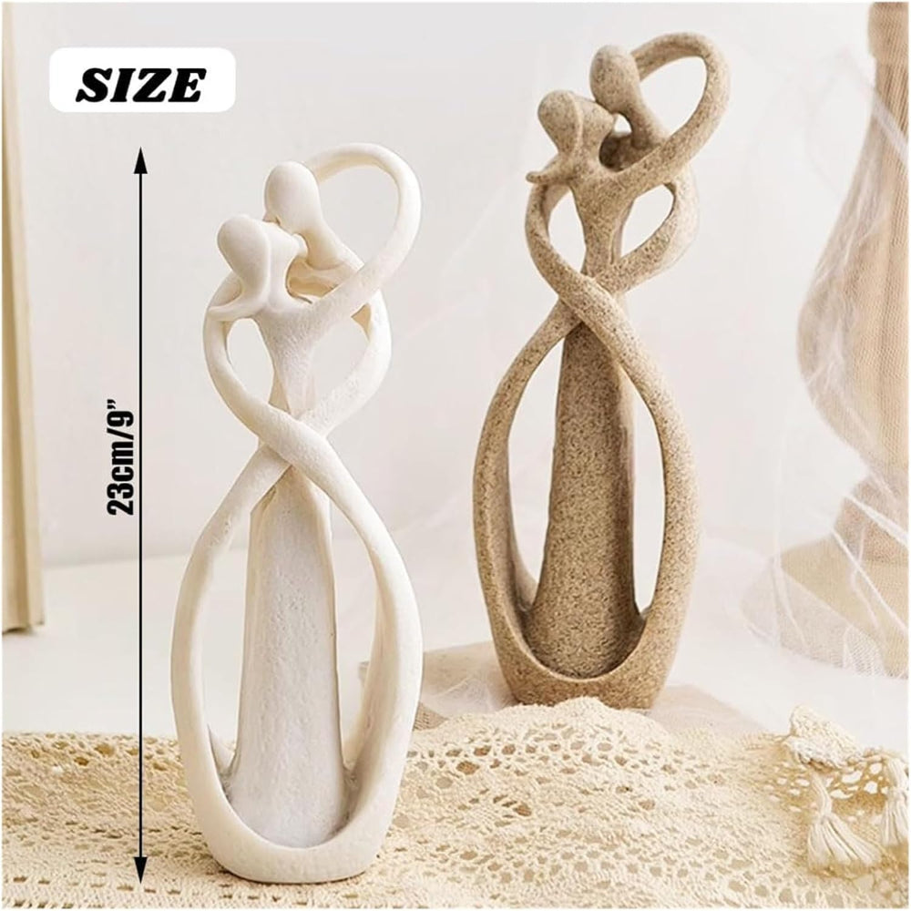 HeartArt - Modern Skulptur i Polyresin för Evig Kärlek och Dekoration 5