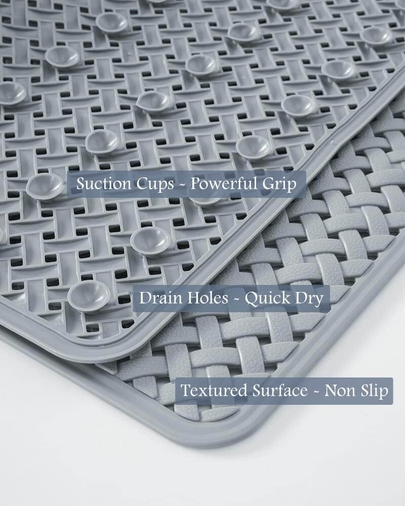 Aqualith - Halkfri Badkarmatta med Stark Sugkoppar