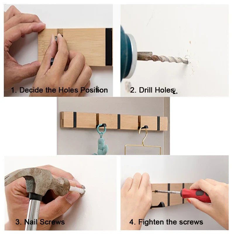 BambooEase - Fällbar Väggkrok