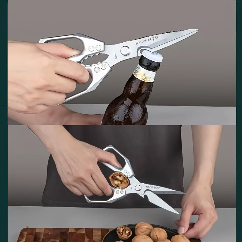 Voryn - Ergonomisk Kökssax i Rostfritt Stål för Kött och Örter