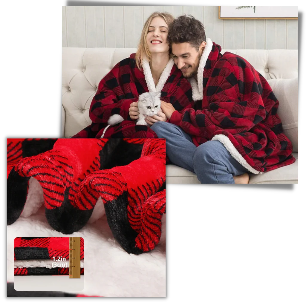 CozyHome - Oversized Fleece Hoodie Blanket