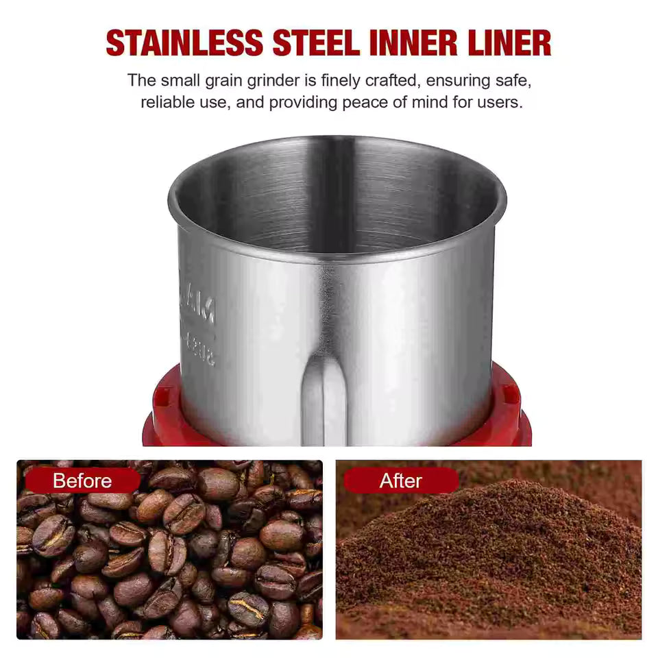 Grindara | Elektrisk Kvarn – Automatisk Rostfri Stål för Fint Pulver