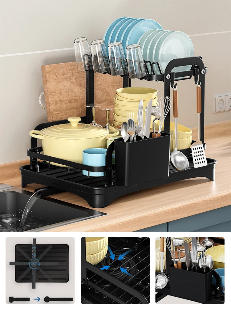 Kökslure | Skåltorkningsställ – Effektiv 360-graders Dränering