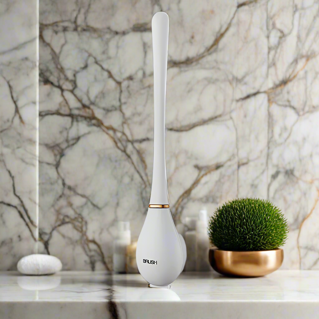 LuxeClean - Hygienisk Silikon Toalettborste med Väggmontering
