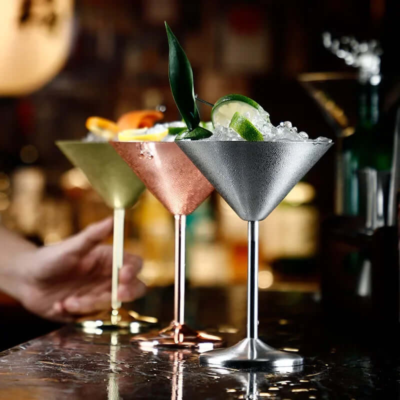 Martiluxe | Isolerade Martini-glas – Hållbara i Rostfritt Stål