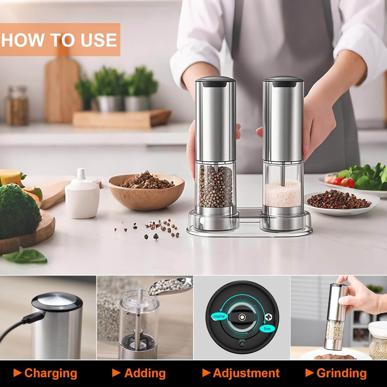 Zephyra - Elektrisk Salt- och Pepparkvarn